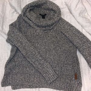 roots bunched turtle neck knit sweater